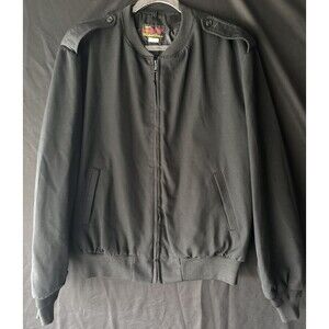 1997 Vintage Patriot Styled by Weintraub Bros. Co. Men’s Black Bomber Jacket 46